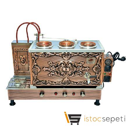 Elektrikli + Gazlı Sultan 3 Demlikli