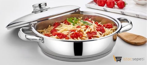 Asven Mega 26 cm Basık Tencere