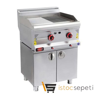 Karacasan 600 Seri Dolaplı Düz Pleyt Izgara 600x600x850 mm Gazlı