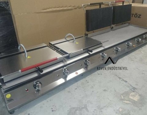 4 Kapaklı Tost Islak Hamburger Makinesi Elektrikli Büyük Boy 48 Dilim