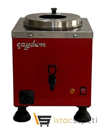 Çaydem Tek Demlikli Otomatik Kırmızı Çay Kazanı Elektrikli