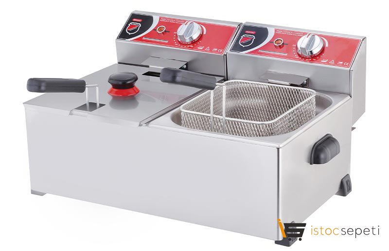 SilverInox Fritöz 5+5 L Elektrikli