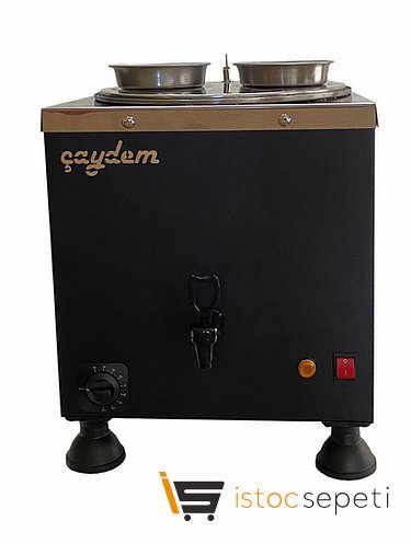 Çaydem 2 Demlikli Elektrikli Otomatik Siyah Çay Kazanı