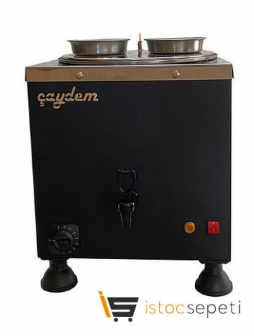 Çaydem 2 Demlikli Elektrikli Otomatik Siyah Çay Kazanı