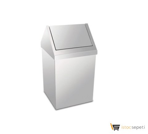 Krom Çatı Kapaklı Çöp Kovası Krom 6 LT 3800-306