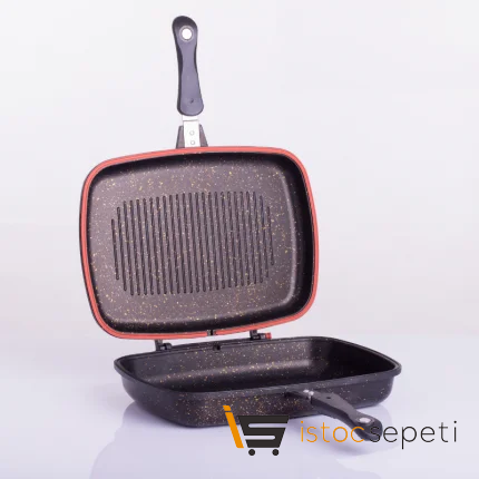34 Cm Gold Stone İkiz Grill Tava