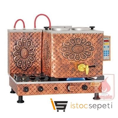 Meşale Antik Çay Kazanı, Akıllı, Full Elektrikli, 2 Demlikli