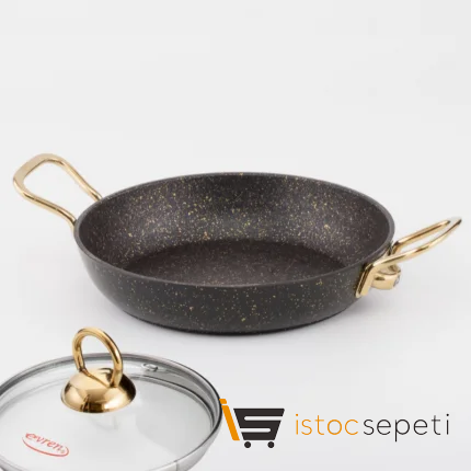 18 Cm Gold Stone Kapaklı Sahan