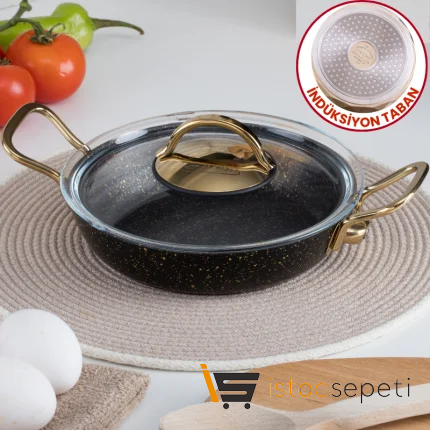 18 Cm Gold Stone İndüksiyonlu Sahan