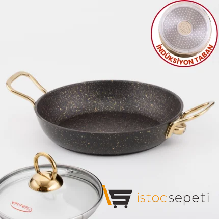 18 Cm Gold Stone İndüksiyonlu Sahan